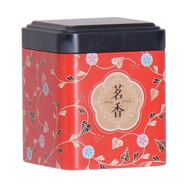 Boite à thé en métal Le Palais des Thés rouge aux motifs chinois 125g