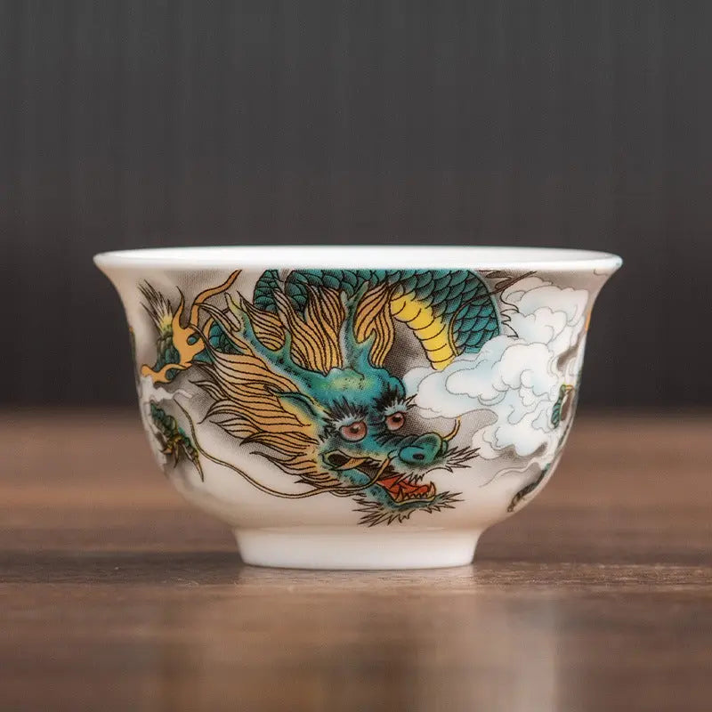 Tasse à Thé Chinoise en Porcelaine Dragon 50ml