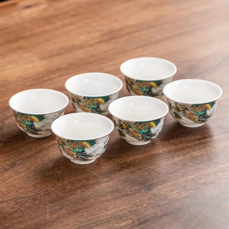 Tasse à Thé Chinoise en Porcelaine Dragon 50ml