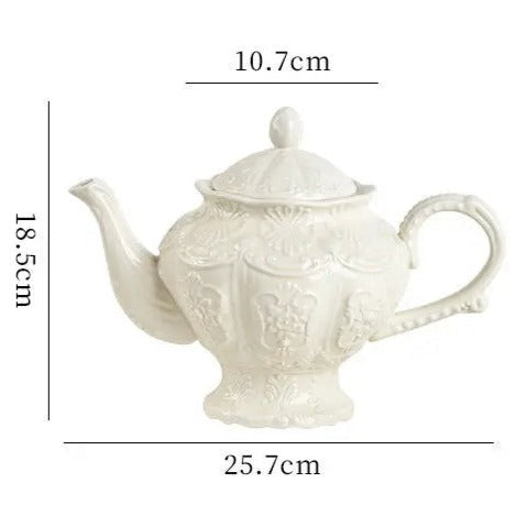 Théière Anglaise en Porcelaine Élégante de 1L