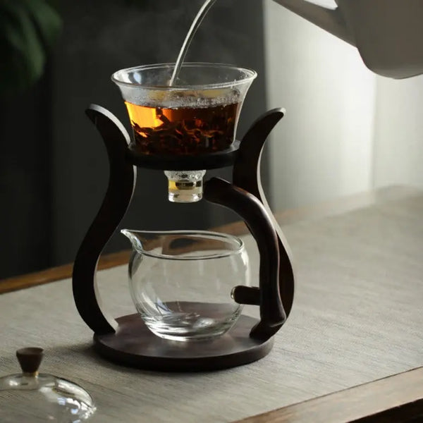 INEKO - Théière transparente en verre et bois 1L - Human & Tea